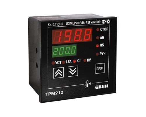 Измеритель ПИД-регулятор для управления задвижками и трехходовыми клапанами с интерфейсом RS-485 ТРМ212