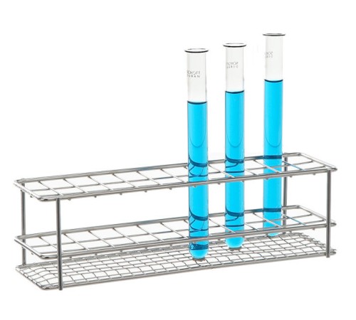 Штатив для пробирок Bochem, размеры 250x50x70 мм, на 24 пробирки, нержавеющая сталь