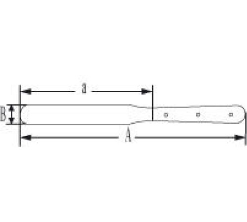 Шпатель Bochem с деревянной ручкой, длина 310 мм, ширина 32 мм, нержавеющая сталь